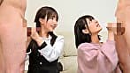 仲良し女子大生が制限時間以内におちんちん2本同時に射精させないと出られない密室からの脱出に挑戦！心と手を合わせてシンクロ手コキで男をイカせろ！失敗したらその場でデカチン即ハメ連続中出し！