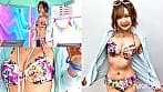 『恋人を求めて水着ギャルと一般男性がお互いに触れ合うオイルマッサージでどこまで発展するのか！？』白ギャルとイケメンがマッチングしてヌルヌル素股で擦り合い♪･･･生ハメに発展して中イキしながら彼氏のことを忘れて浮気中出し☆【街角素人モニタリング♯なるみ】