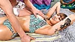 圧倒的なセックス力を見せつけ湘南水着ギャルが真夏の激アツ生生筆おろし！ かれんちゃん（23）あかりちゃん（24）