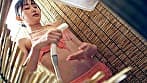 夏・海・スレンダー娘 ぬれ濡れおま〇こ密室イキ狂いオナニー