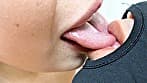 長舌で艶っぽいななみちゃんがM男に濃厚キス