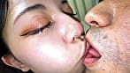 可愛い顔して口の中を支配するみれいちゃんがM男に濃厚キス