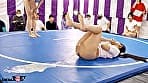はじめての牛乳浣腸相撲大会 2 （ガチ）。 一般女性4名参加