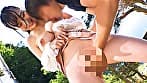 巨乳美女と車内フェラ＆野外で露出SEX