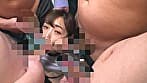 美少女が野外倉庫でフェラ＆3P中出し