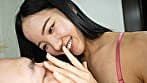 【個人撮影】桃瀬まゆのソファーでゼロ距離鼻●●＆手コキ