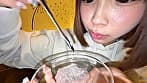 【個人撮影】渡来ふうの舌ブラシで「汚舌苔」採取