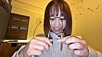 【個人撮影】渡来ふうの舌ブラシで「汚舌苔」採取