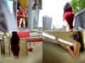 ○○電車 ○○＆ホテル連れ込み＃001 爆乳で巨尻美人