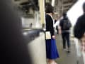 ○○電車＃023 黒髪ボブの清楚な短大生