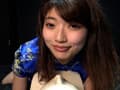 グラビアからの激レアなスプリットタンで顔舐めプレイ