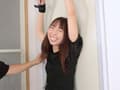 立ち拘束脇くすぐりからの乳首くすぐり責め！堂本未來1