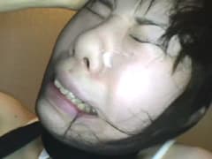 変顔拘束 顔面ストッキング女03
