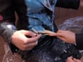 リクルートスーツで塗り合い