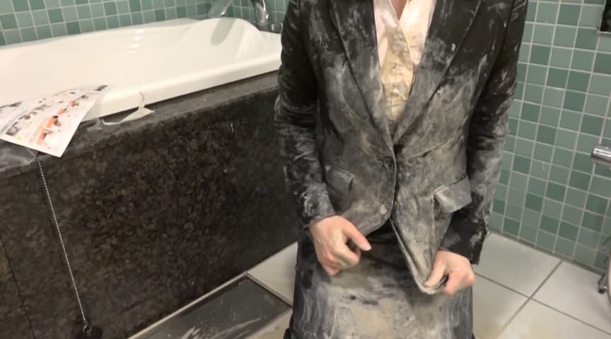 面接で泥だんご作り