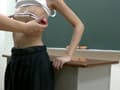 貧乳美少女2名 放課後教室拘束