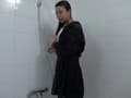真冬の制服入浴