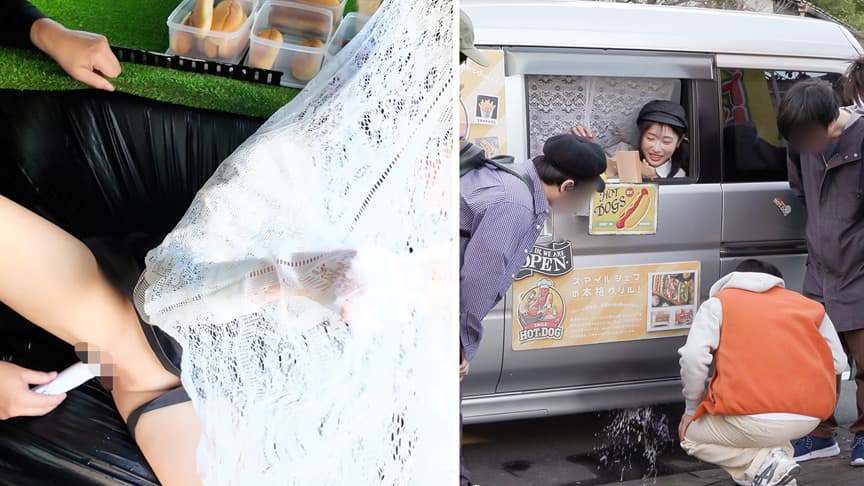 潮吹きながらホットドッグ売ってください！小野坂ゆいか