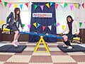 素人バラエティ 仲良し女子〇生対抗！どでか固定ディルドシーソー対決！挿入状態で腰を振り先に5回潮を噴いたら勝ち！負けたら即ハメ中出し！上下運動で刺激されてイキ潮が止まらない未成熟おま〇こに大人のデカチン激ピストンで潮！潮！