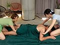フェザータッチで乳首愛撫されながらメンズエステの太腿技《マーメイド》でち〇ぽエロく刺激され続ける3P回春サロン