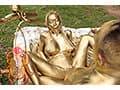 金粉サイクリング美女 桃瀬くるみ