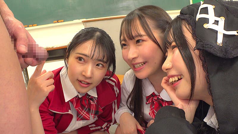 女子●生ハーレムオナサポ学園 J●による正しい射精レッスン！センズリから中出しセックスまで