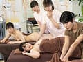 「えっ！？コレが実習？」エステ専門学校に入学したら男はボク1人！実習はタオル1枚の女子の体を触りまくり！ボクの股間は触られまくりでフル勃起！