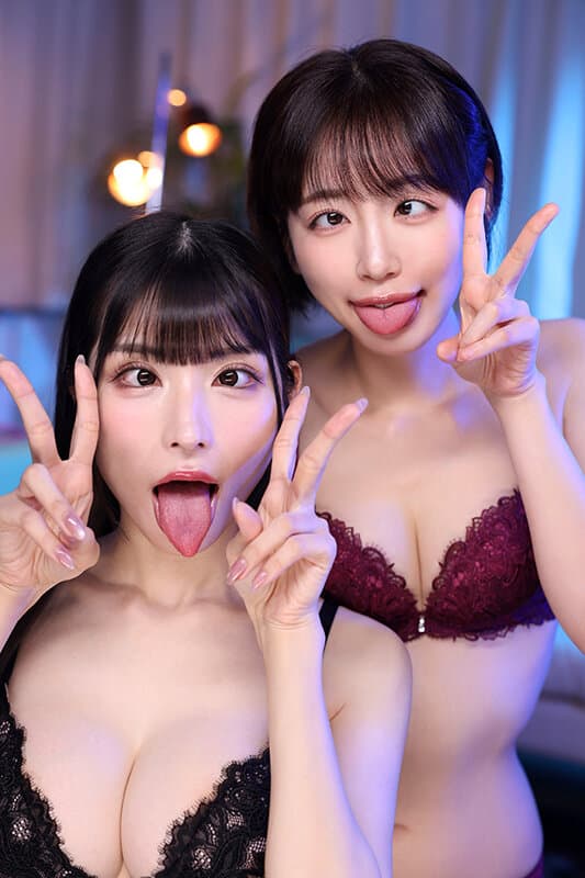 【VR】Wアヘ顔共演作品！アヘ顔感染パンデミック ～感染してしまった美人姉妹～ 胡桃さくら・美咲かんな