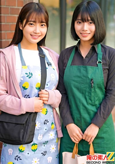 仕事の合間に生筆おろしセックス 現役保育士はなさん(24)とカフェ店員すなおさん(23)