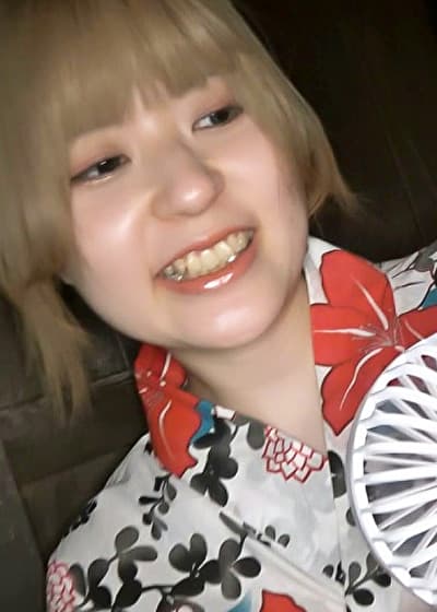 花火に行く金パツ浴衣ギャルの事故映像!カワイイピンク色の乳首をいじられて・・・不本意イキのギャル